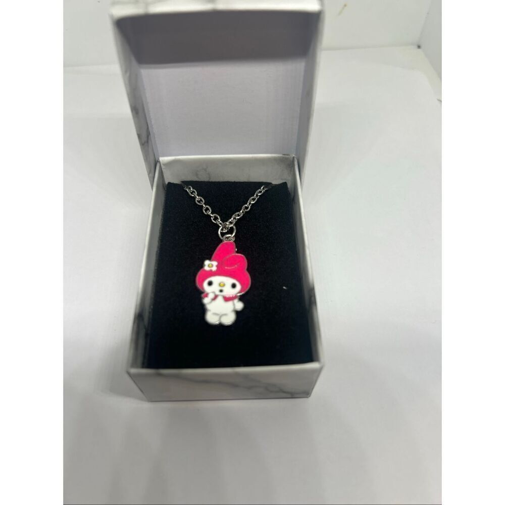 💗 Sanrio My Melody Pendant Necklace – Pink Enamel Charm